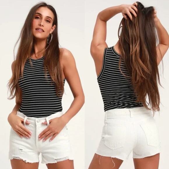Free People Pants - Free People Sofia White Denim Jean Shorts NWT 24